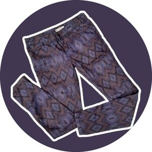 Free People Purple Quilt-like Skinny Jeans 28 GUC